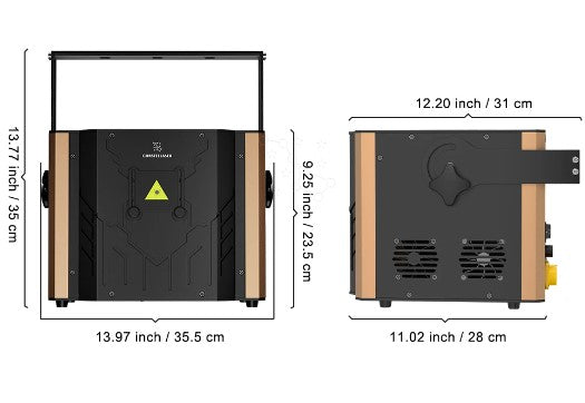 Laser 12W RGB ILDA RJ45 DMX, Aplicatie