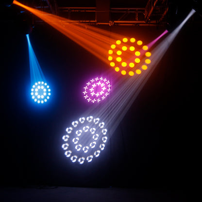 Movinghead Beam LED cu Ring Light RGB