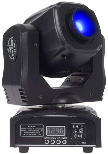 Moving Head SPOT 60w, 8 gobos, gobo shake, 7 culori RGBWA