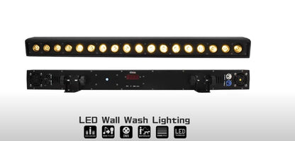 Led Wall Wash Pixel Bar 6in1 RGBWA+UV 18x18W Bara LED DMX
