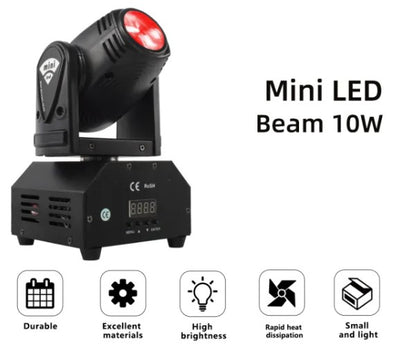 Mini LED Spotlight 10W RGBW Movinghead Pinspot